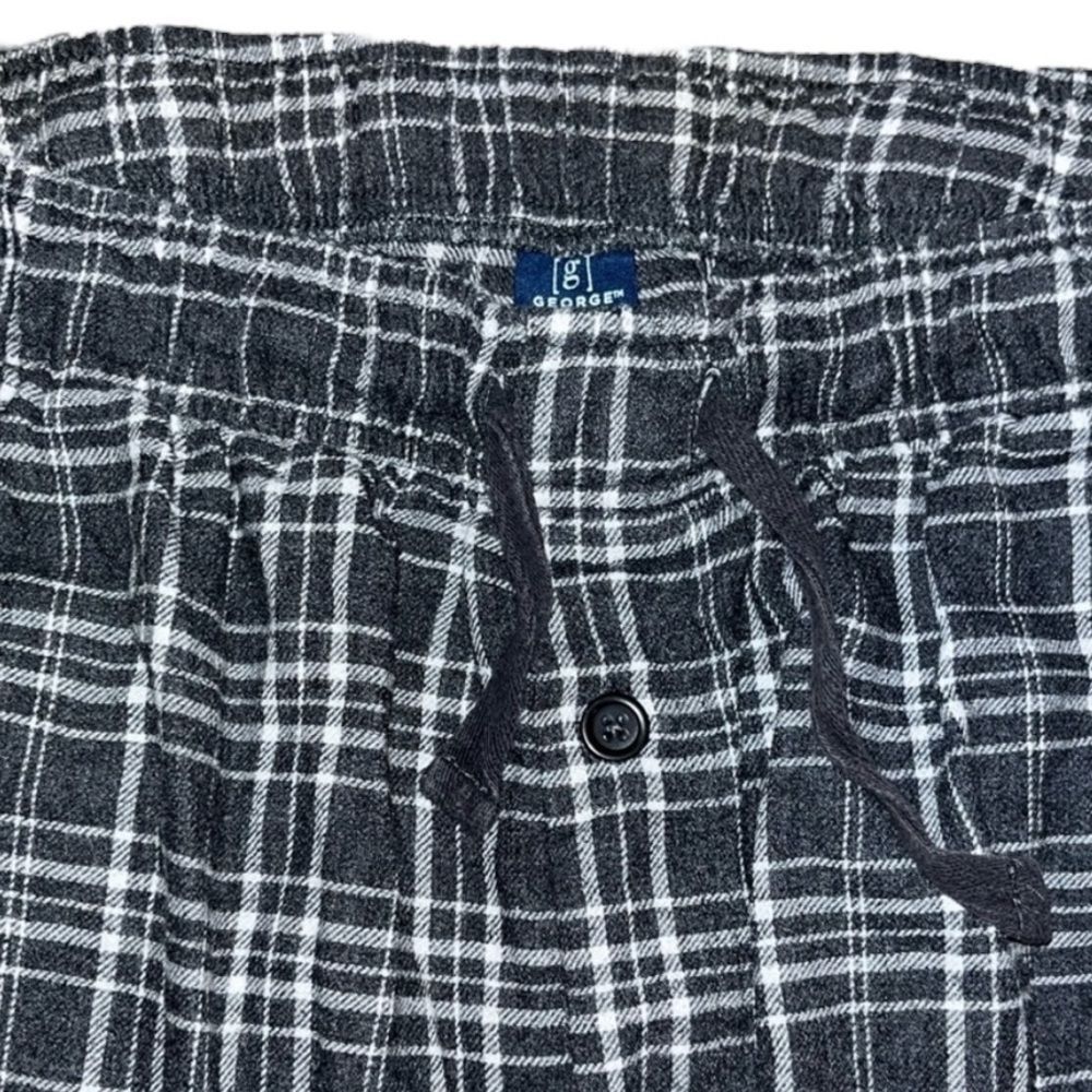 George Mens Gray Plaid Pajama Bottoms - Picture 2 of 6